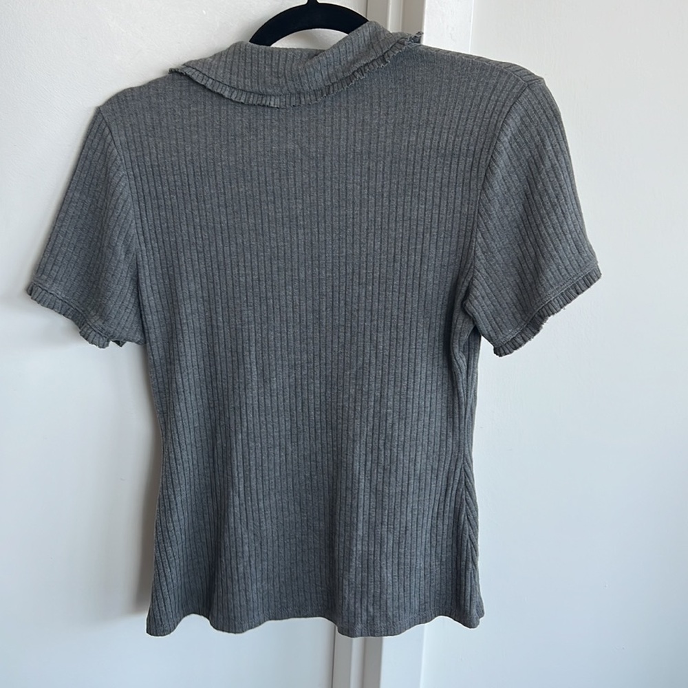 Reformation Margaret Gray Shirt Size M - Picture 8 of 8